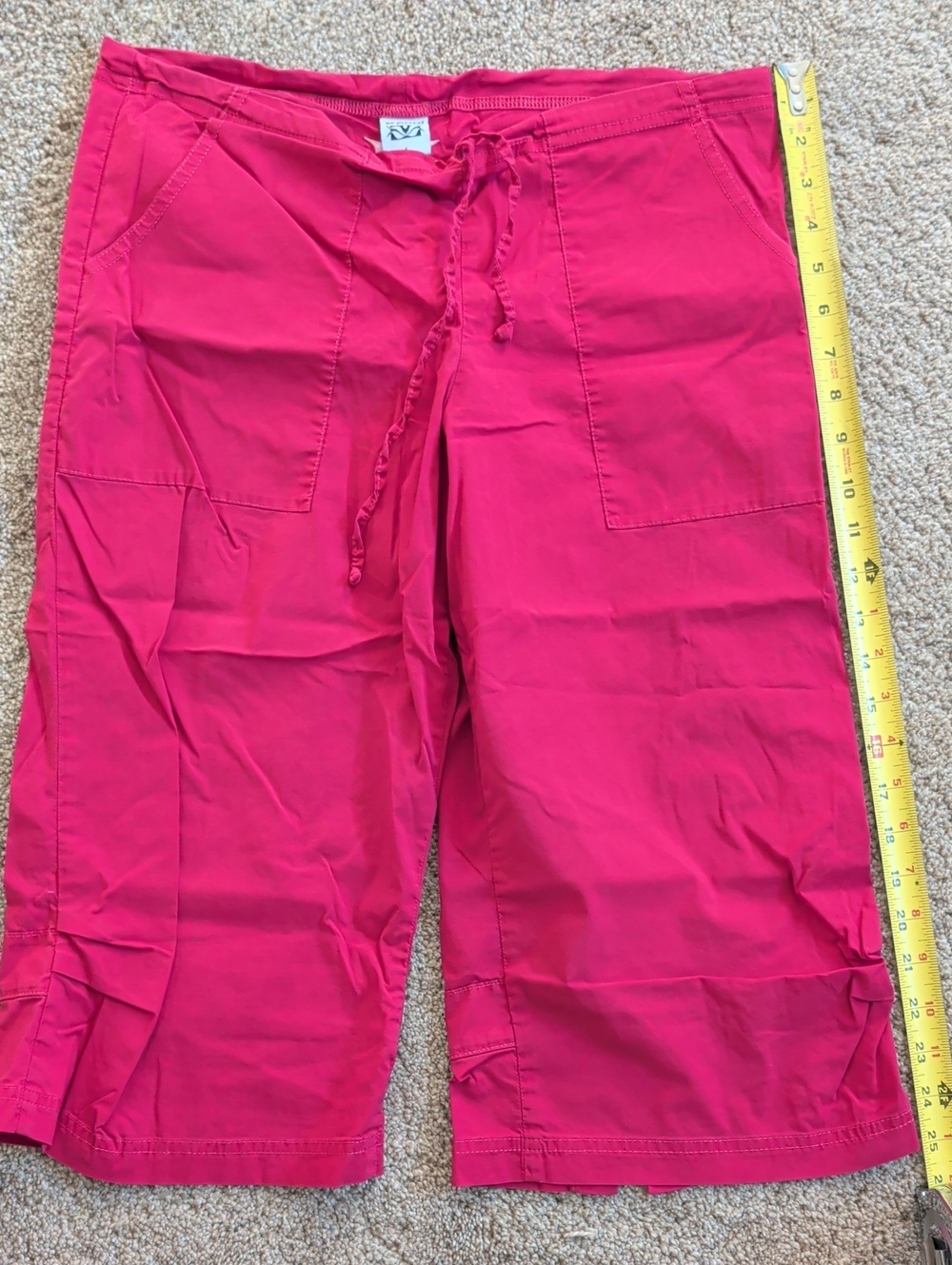 Be Present Bright Pink Capri Yoga Pants  With Lotus